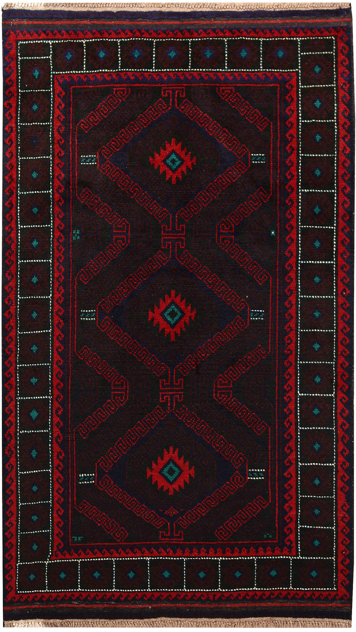 Multi Colored Baluchi 3' 7 x 6' 1 - No. 64322 - ALRUG Rug Store