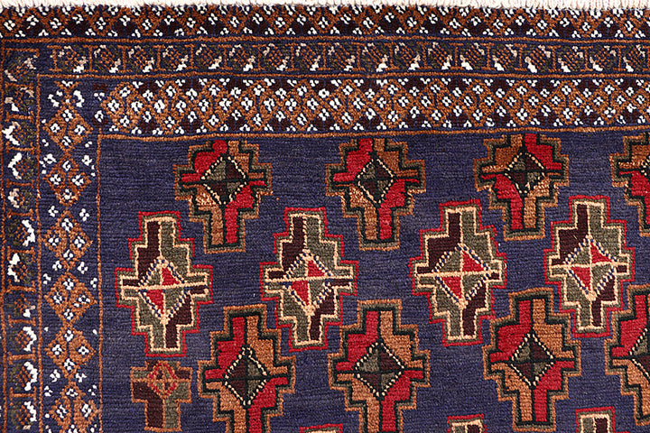 Dark Blue Baluchi 3' 7 x 5' 11 - No. 64323 - ALRUG Rug Store