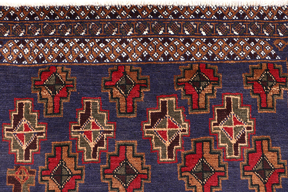 Dark Blue Baluchi 3' 7 x 5' 11 - No. 64323 - ALRUG Rug Store