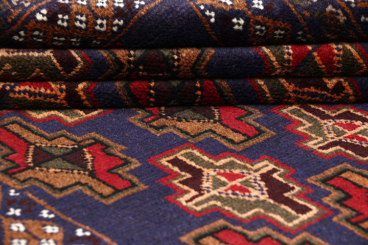 Dark Blue Baluchi 3' 7 x 5' 11 - No. 64323 - ALRUG Rug Store