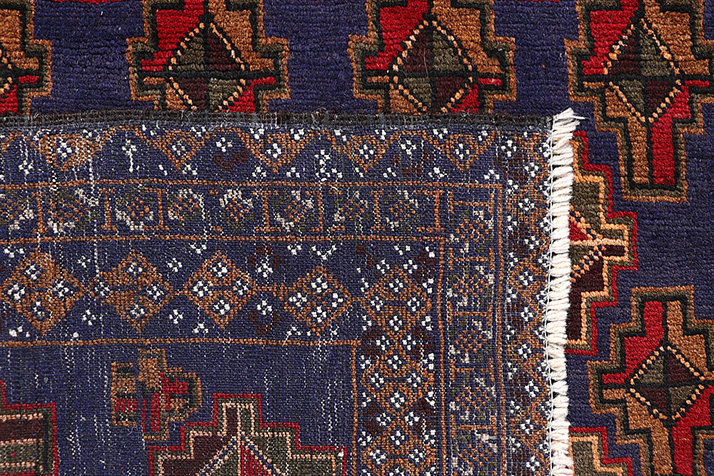 Dark Blue Baluchi 3' 7 x 5' 11 - No. 64323 - ALRUG Rug Store