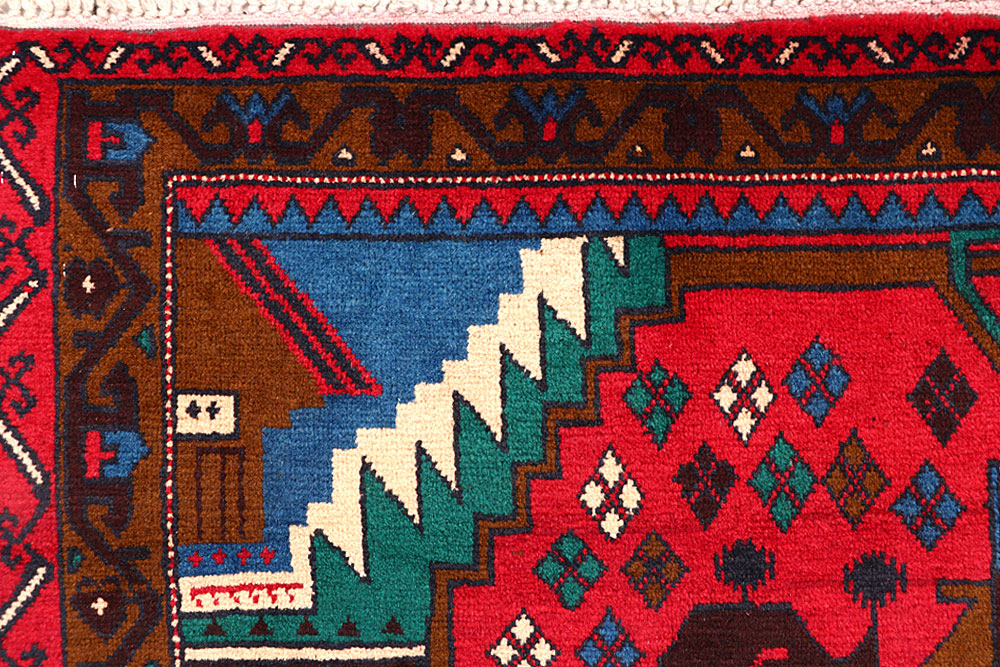 Multi Colored Baluchi 3' 5 x 6' 1 - No. 64324 - ALRUG Rug Store
