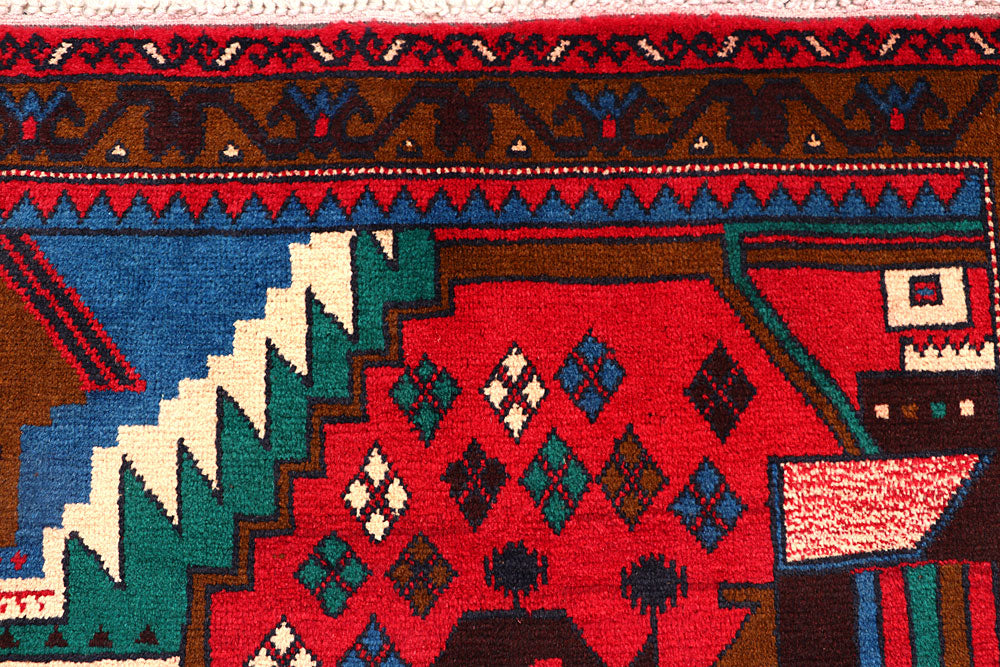 Multi Colored Baluchi 3' 5 x 6' 1 - No. 64324 - ALRUG Rug Store