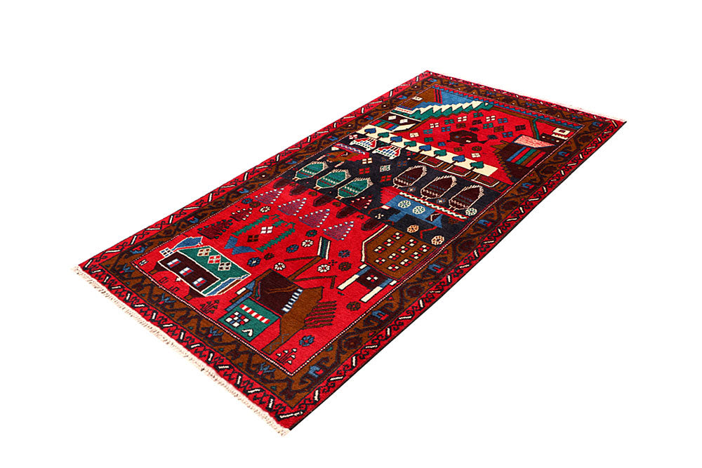 Multi Colored Baluchi 3' 5 x 6' 1 - No. 64324 - ALRUG Rug Store