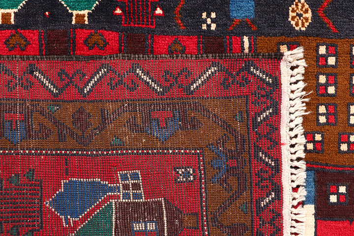 Multi Colored Baluchi 3' 5 x 6' 1 - No. 64324 - ALRUG Rug Store