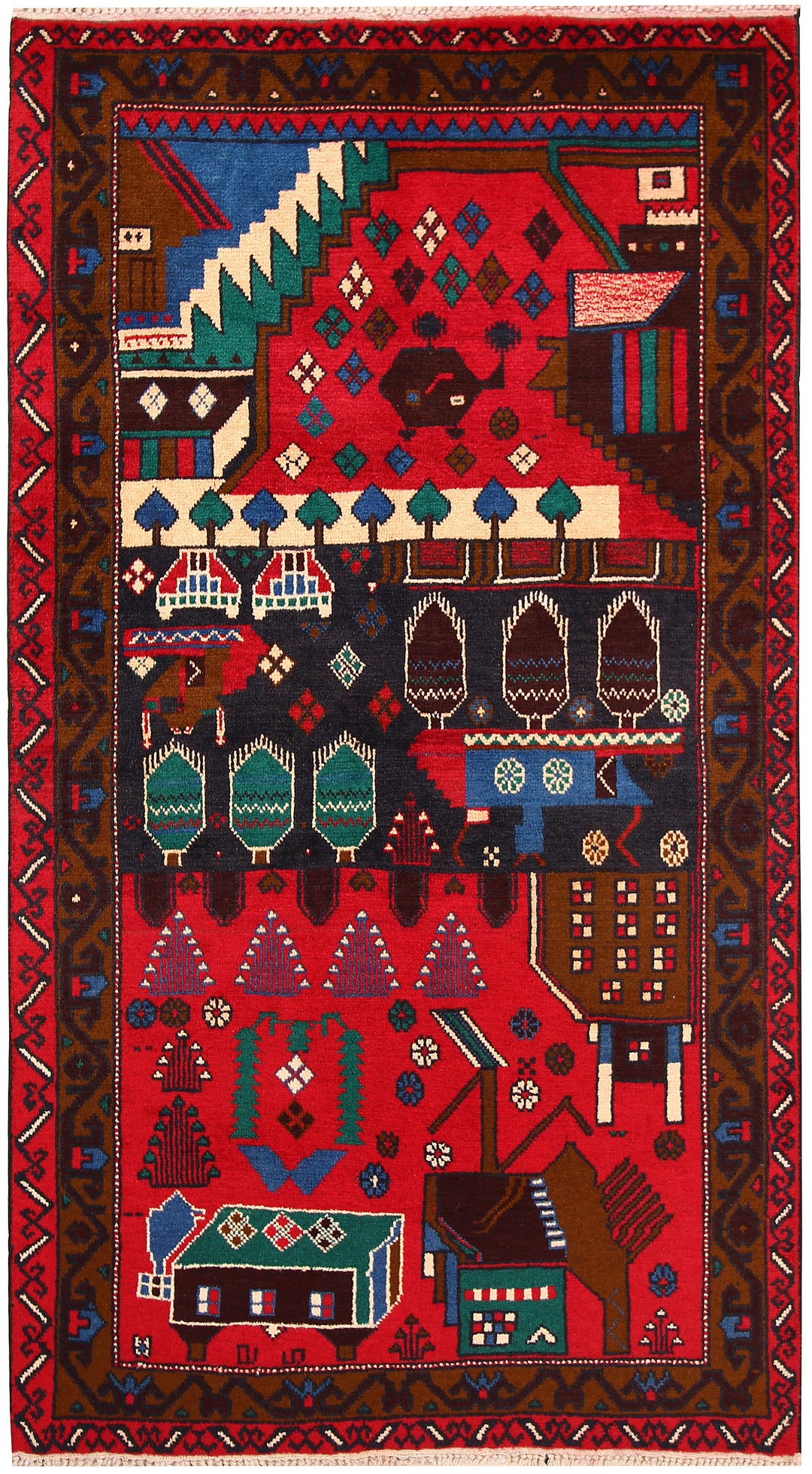 Multi Colored Baluchi 3' 5 x 6' 1 - No. 64324 - ALRUG Rug Store