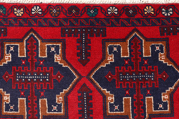 Firebrick Baluchi 3' 6 x 6' - No. 64326 - ALRUG Rug Store