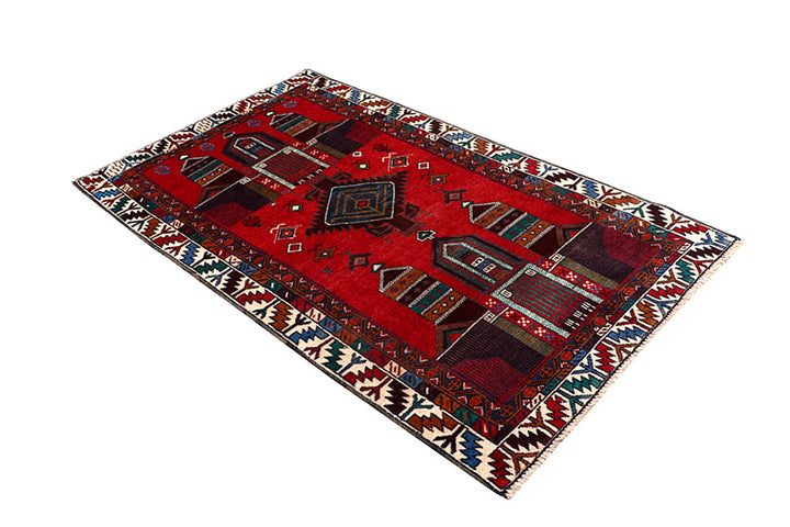 Firebrick Baluchi 3' 5 x 6' - No. 64328 - ALRUG Rug Store