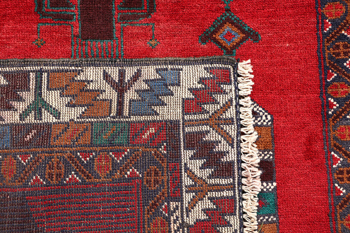 Firebrick Baluchi 3' 5 x 6' - No. 64328 - ALRUG Rug Store