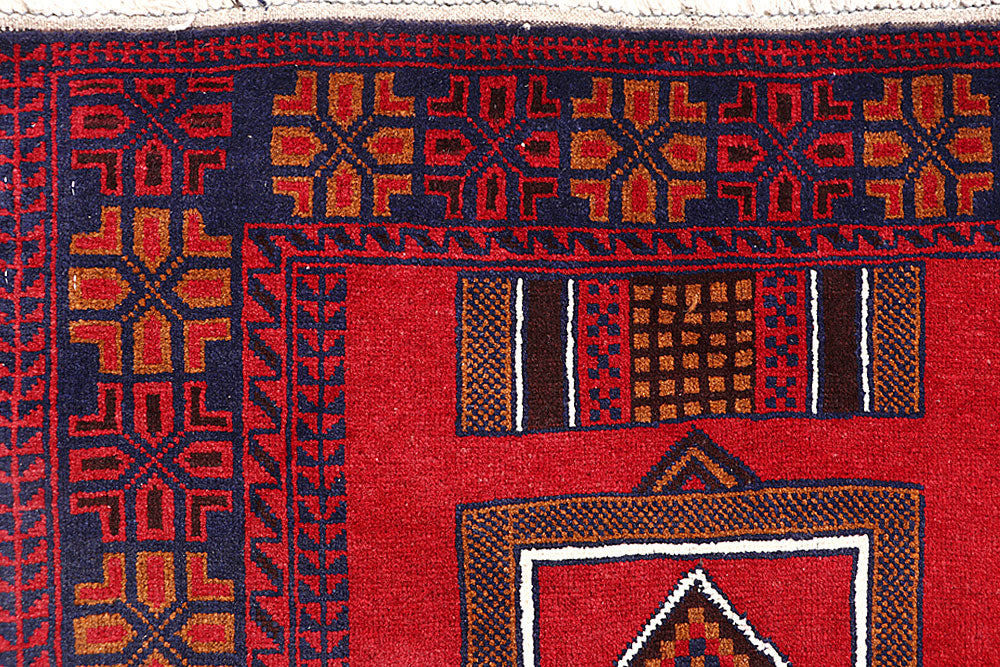 Firebrick Baluchi 3' 5 x 6' 3 - No. 64329 - ALRUG Rug Store