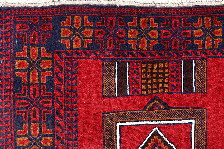 Firebrick Baluchi 3' 5 x 6' 3 - No. 64329 - ALRUG Rug Store