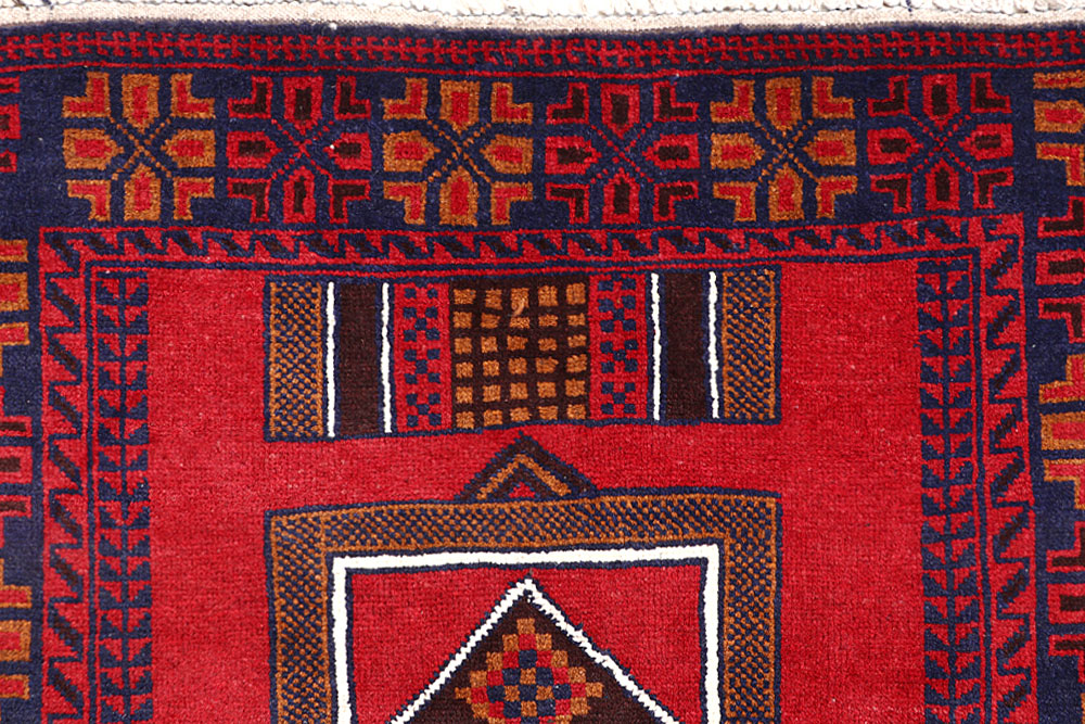 Firebrick Baluchi 3' 5 x 6' 3 - No. 64329 - ALRUG Rug Store