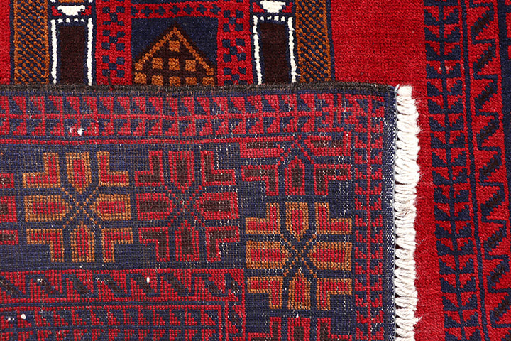 Firebrick Baluchi 3' 5 x 6' 3 - No. 64329 - ALRUG Rug Store