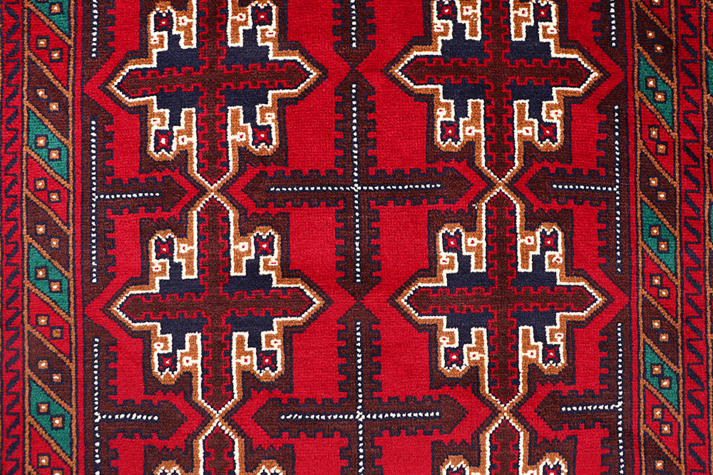 Firebrick Baluchi 3' 6 x 6' 2 - No. 64330 - ALRUG Rug Store