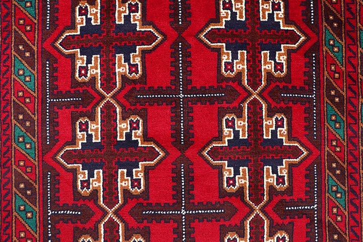 Firebrick Baluchi 3' 6 x 6' 2 - No. 64330 - ALRUG Rug Store