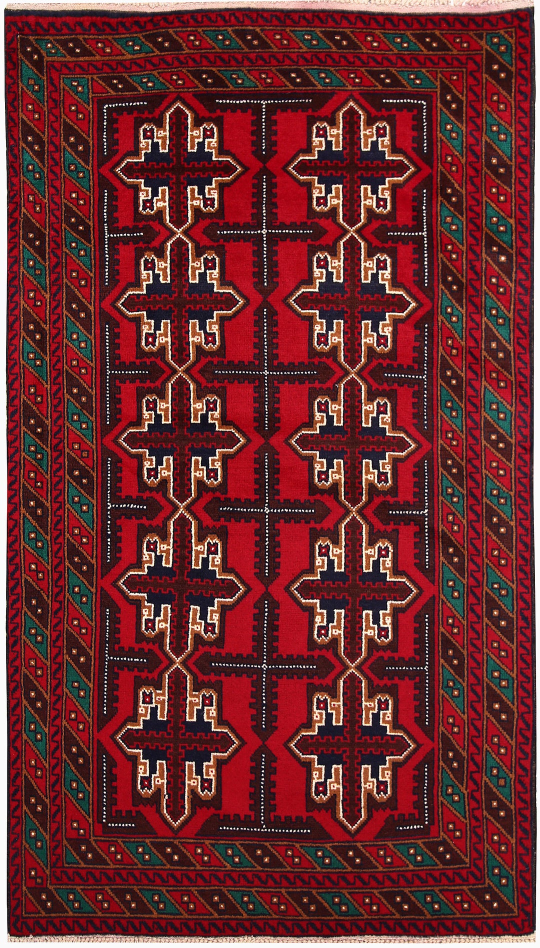 Firebrick Baluchi 3' 6 x 6' 2 - No. 64330 - ALRUG Rug Store