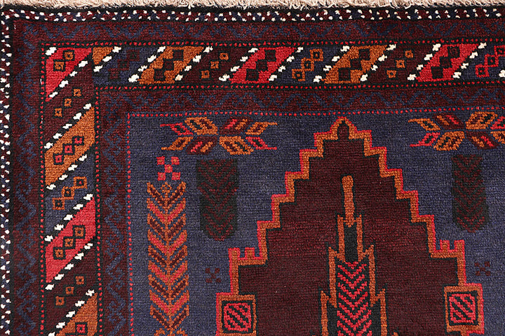 Multi Colored Baluchi 3' 7 x 6' 1 - No. 64331 - ALRUG Rug Store