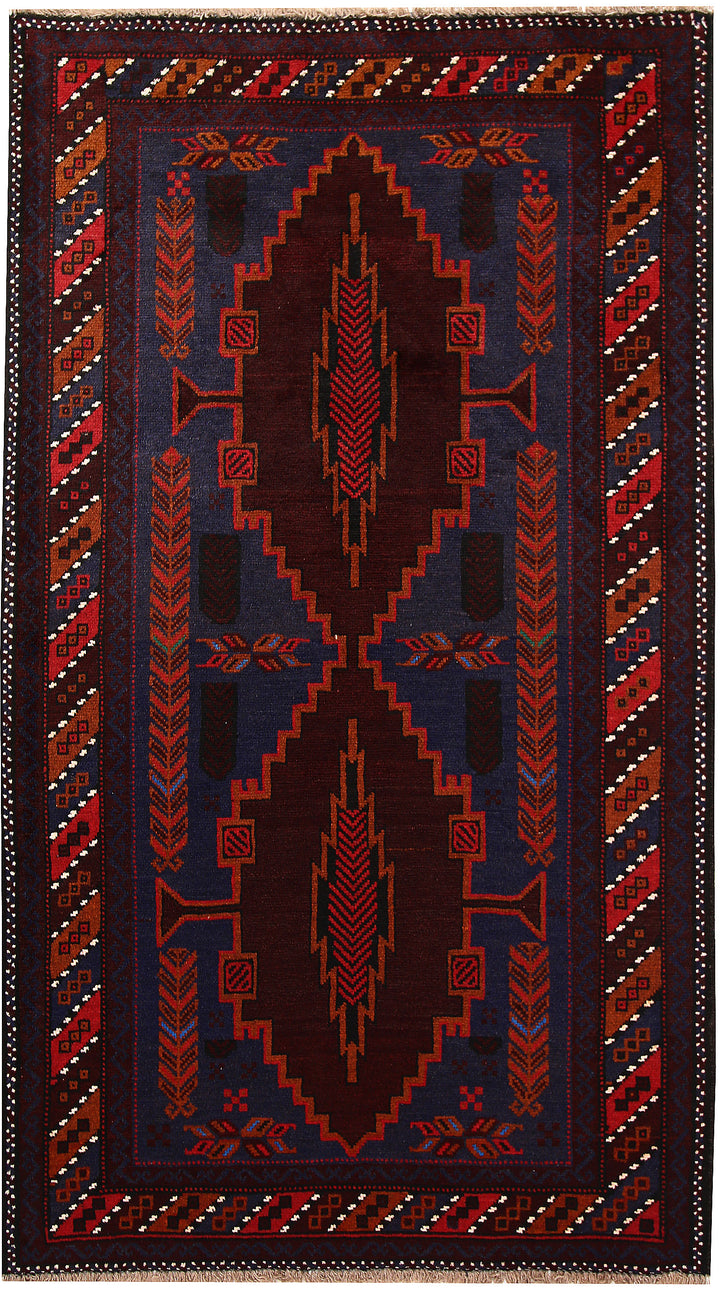 Multi Colored Baluchi 3' 7 x 6' 1 - No. 64331 - ALRUG Rug Store