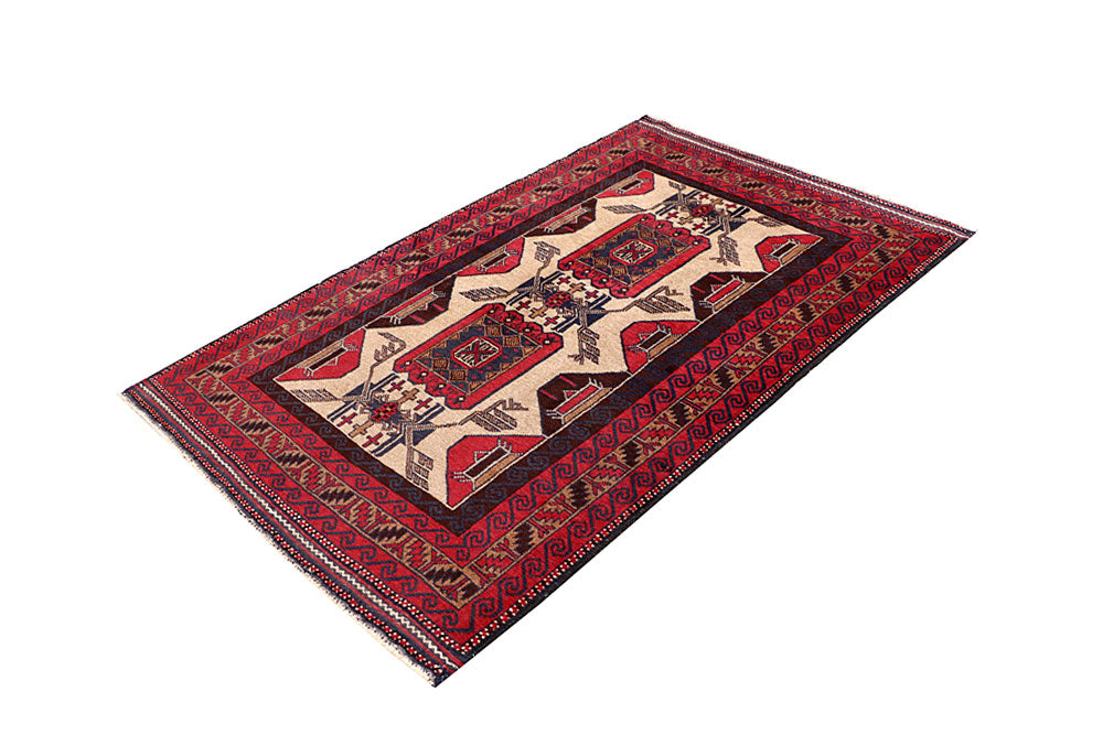Multi Colored Baluchi 3' 8 x 6' 3 - No. 64333 - ALRUG Rug Store
