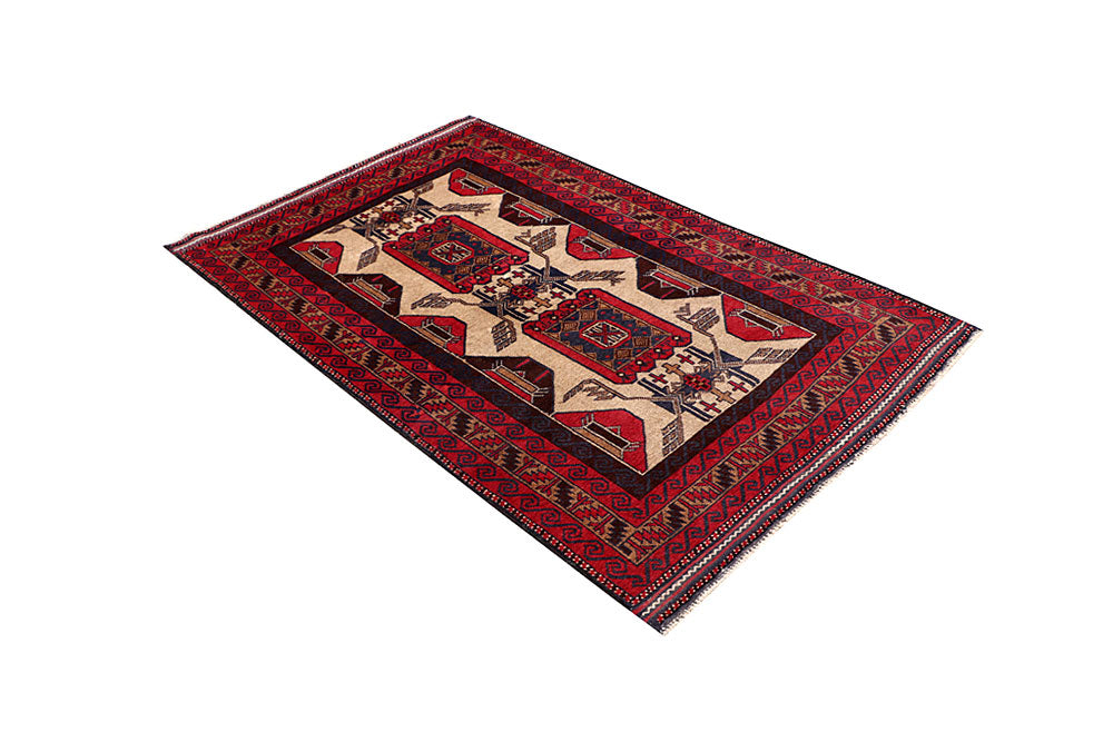 Multi Colored Baluchi 3' 8 x 6' 3 - No. 64333 - ALRUG Rug Store