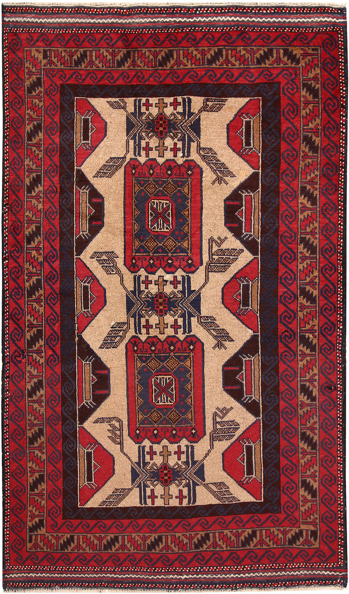 Multi Colored Baluchi 3' 8 x 6' 3 - No. 64333 - ALRUG Rug Store