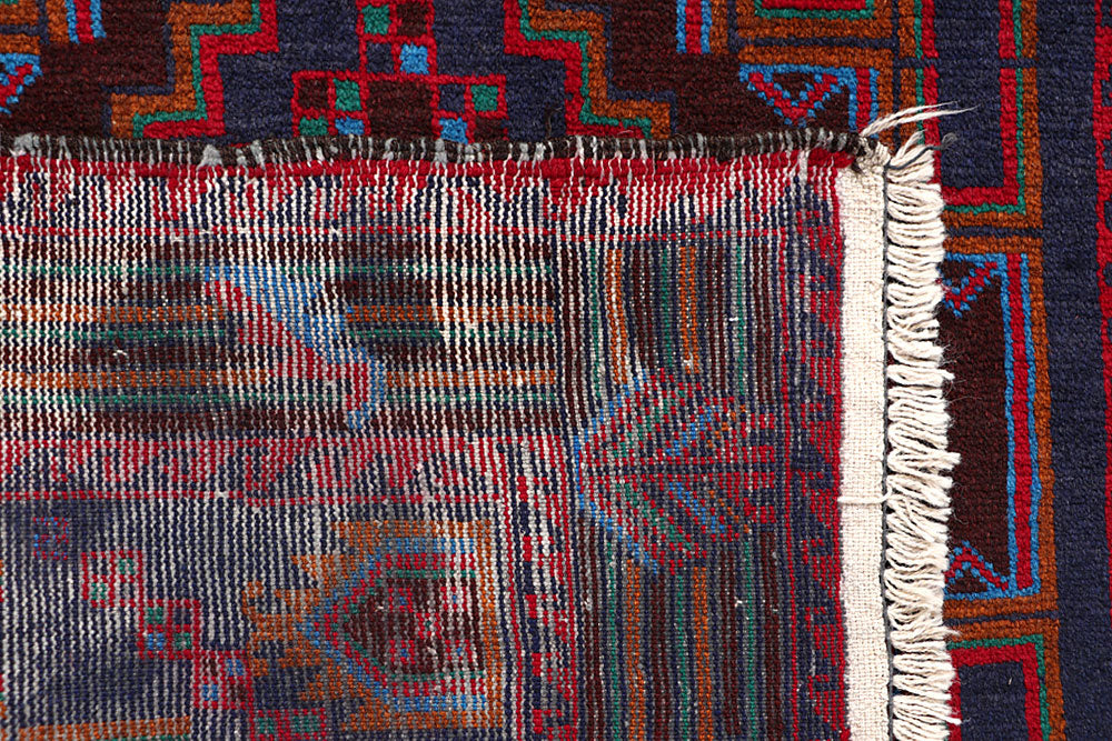 Dark Blue Baluchi 3' 1 x 6' - No. 64334 - ALRUG Rug Store