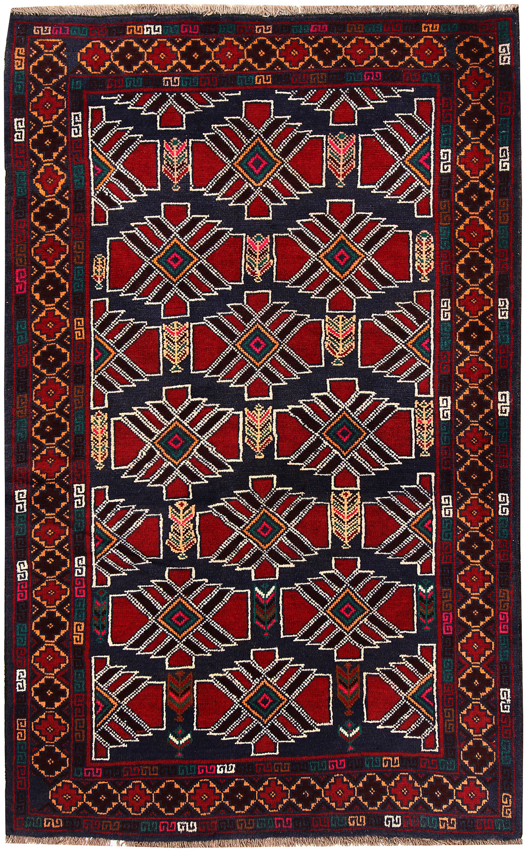 Multi Colored Baluchi 3' 10 x 6' 4 - No. 64336 - ALRUG Rug Store