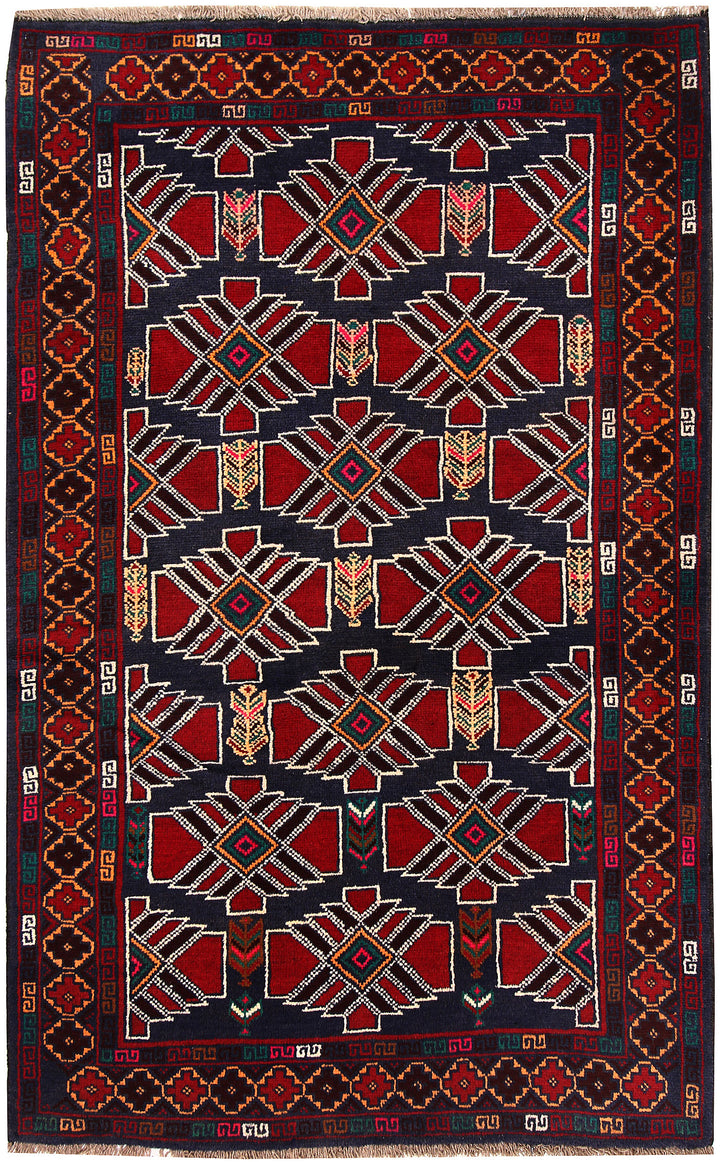 Multi Colored Baluchi 3' 10 x 6' 4 - No. 64336 - ALRUG Rug Store