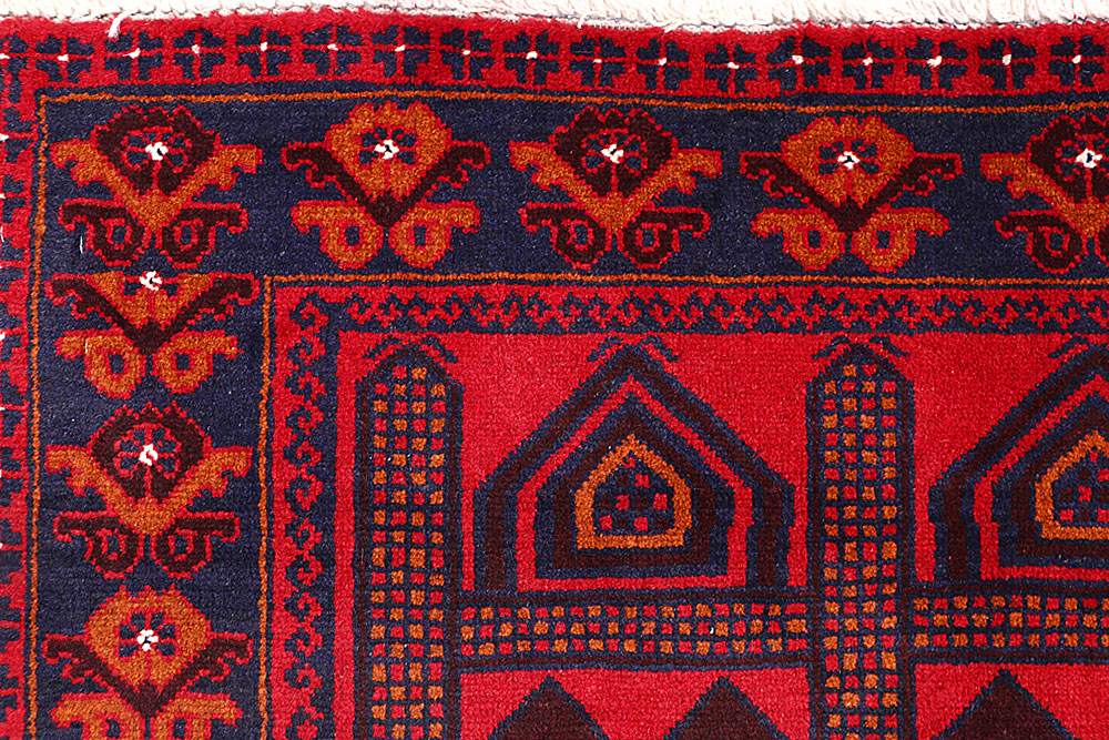 Firebrick Baluchi 3' 5 x 6' - No. 64337 - ALRUG Rug Store