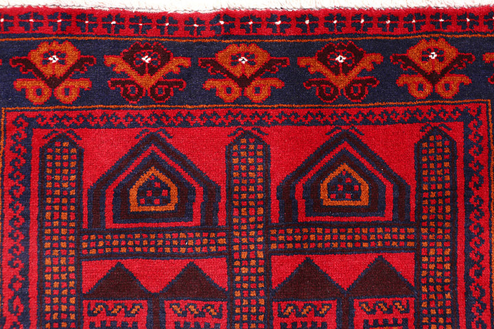 Firebrick Baluchi 3' 5 x 6' - No. 64337 - ALRUG Rug Store