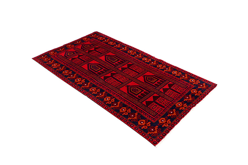 Firebrick Baluchi 3' 5 x 6' - No. 64337 - ALRUG Rug Store