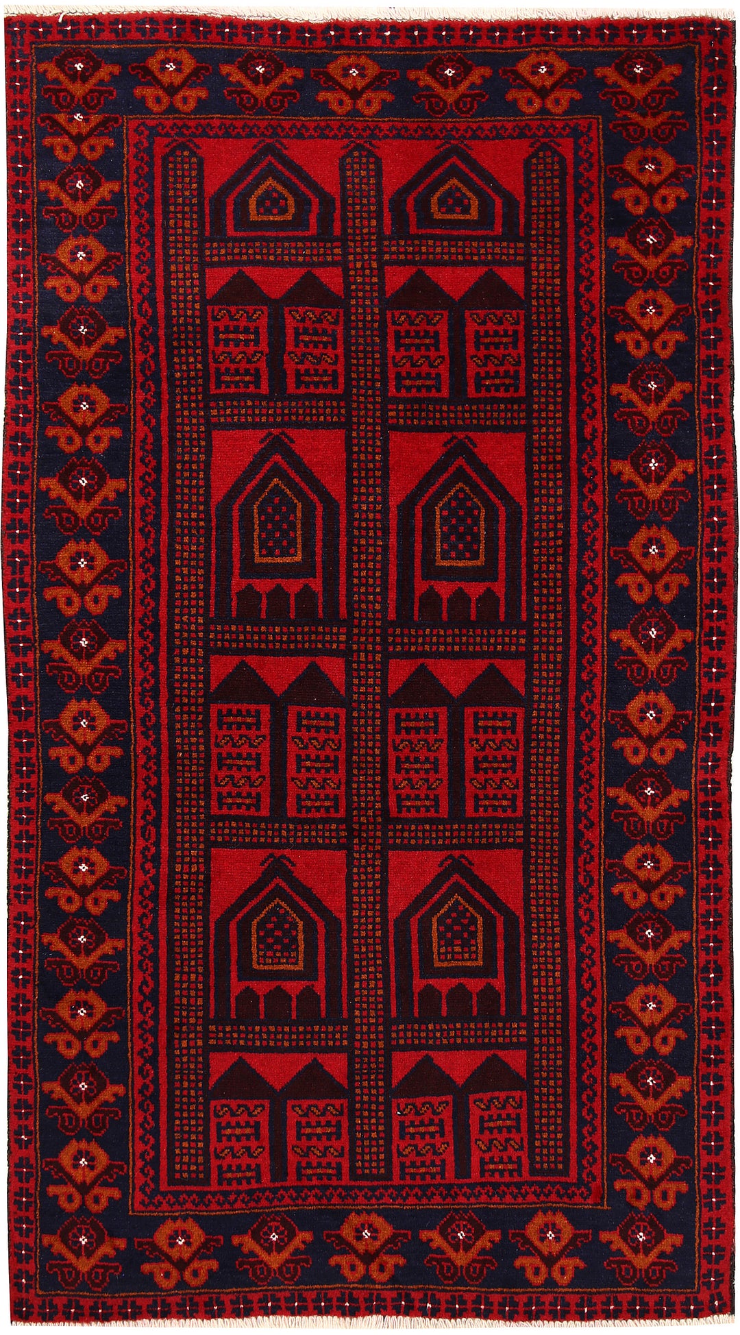 Firebrick Baluchi 3' 5 x 6' - No. 64337 - ALRUG Rug Store