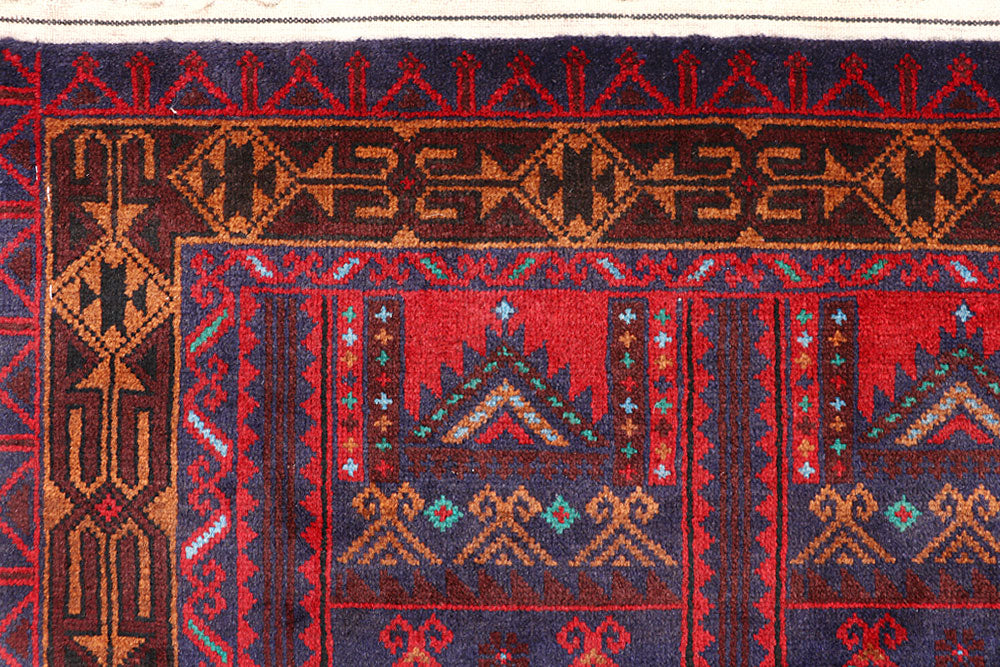 Firebrick Baluchi 3' 5 x 6' 4 - No. 64338 - ALRUG Rug Store