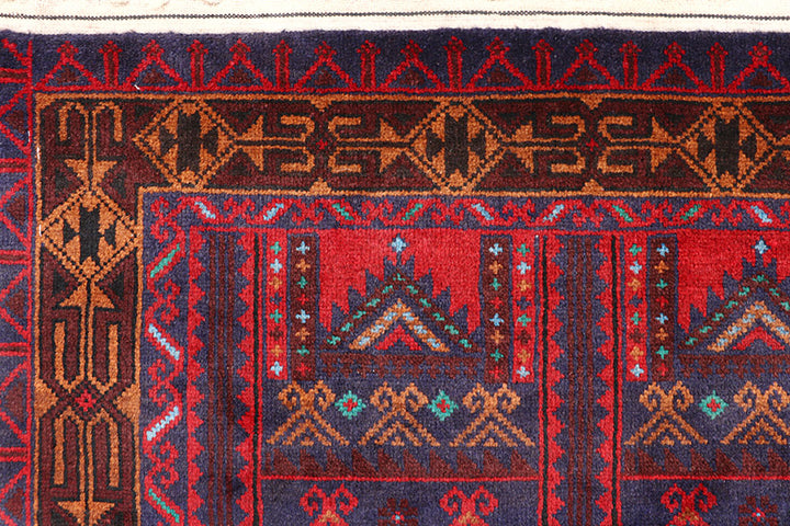 Firebrick Baluchi 3' 5 x 6' 4 - No. 64338 - ALRUG Rug Store