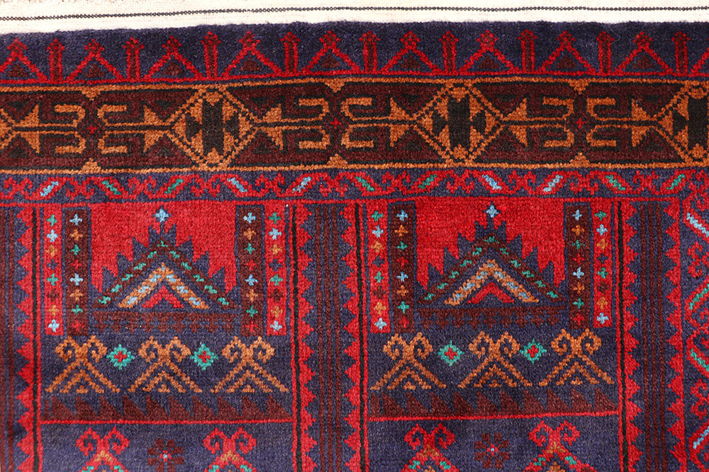Firebrick Baluchi 3' 5 x 6' 4 - No. 64338 - ALRUG Rug Store