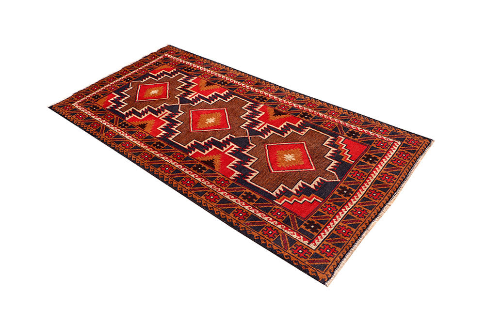 Multi Colored Baluchi 3' 3 x 6' 6 - No. 64340 - ALRUG Rug Store