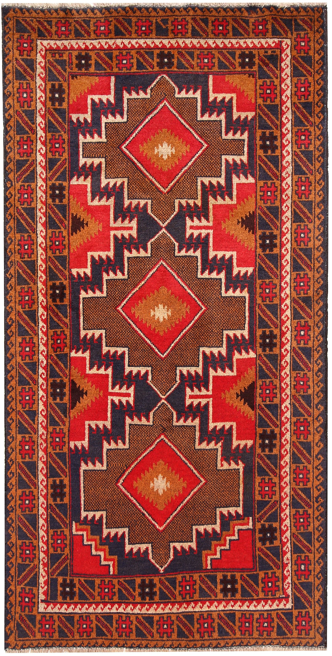 Multi Colored Baluchi 3' 3 x 6' 6 - No. 64340 - ALRUG Rug Store