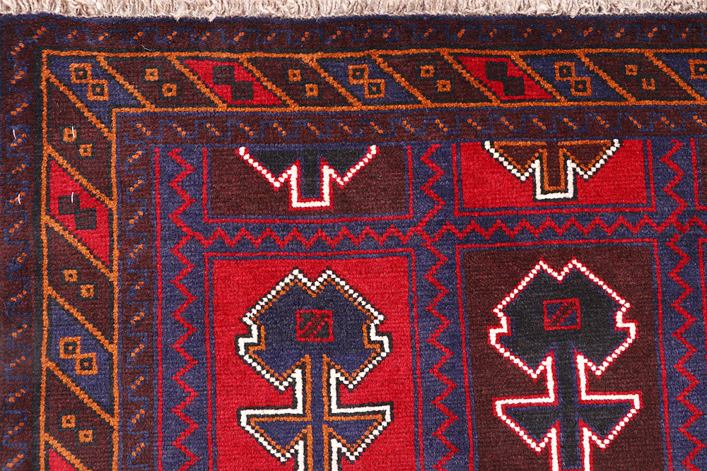Multi Colored Baluchi 3' 6 x 6' 3 - No. 64341 - ALRUG Rug Store