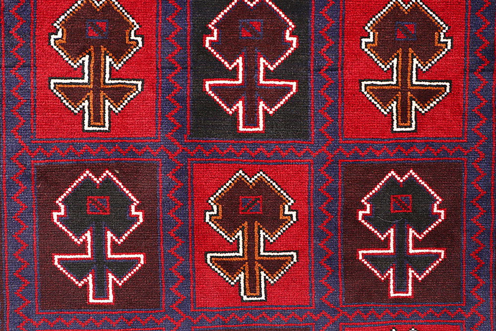 Multi Colored Baluchi 3' 6 x 6' 3 - No. 64341 - ALRUG Rug Store