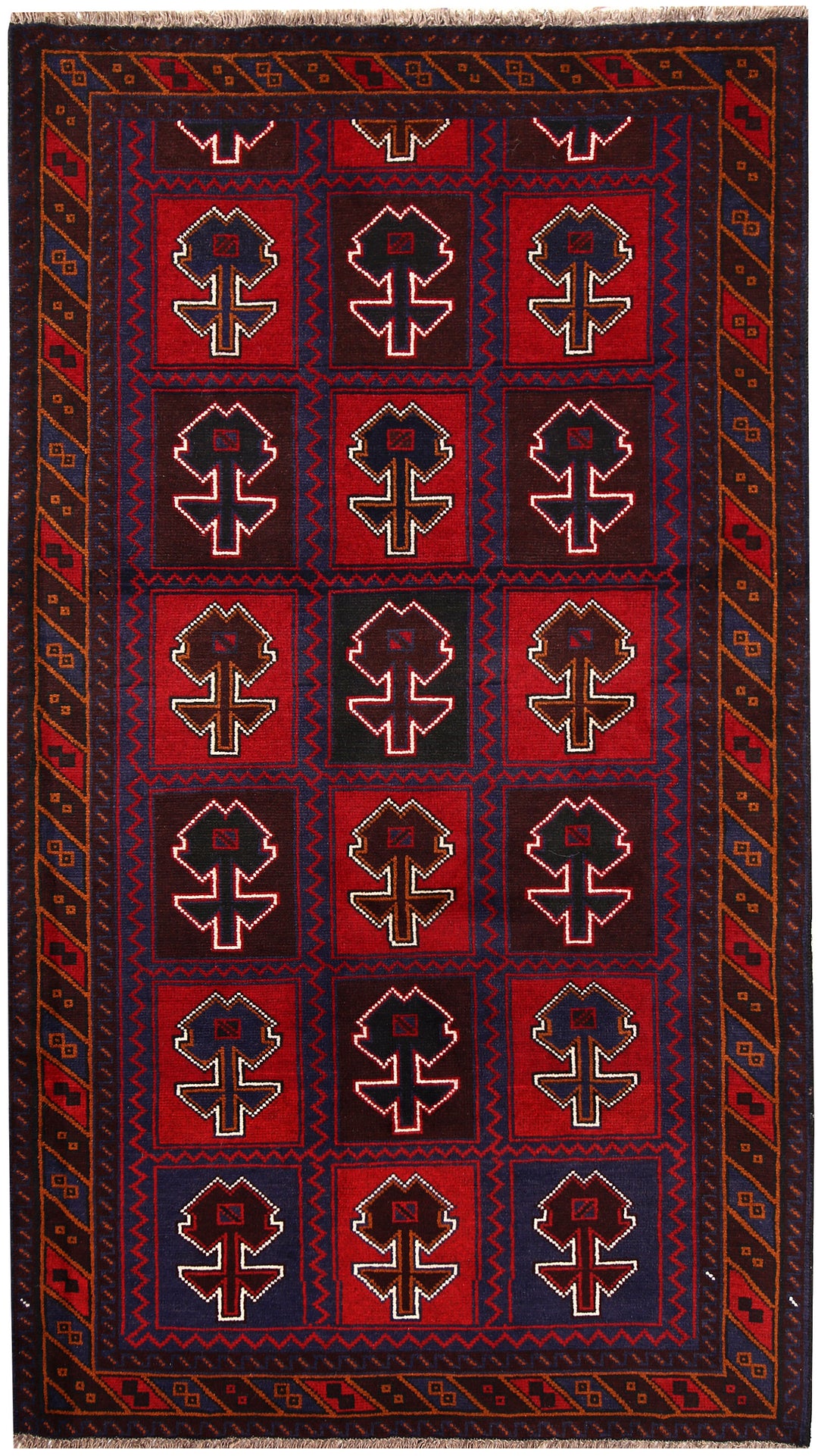 Multi Colored Baluchi 3' 6 x 6' 3 - No. 64341 - ALRUG Rug Store