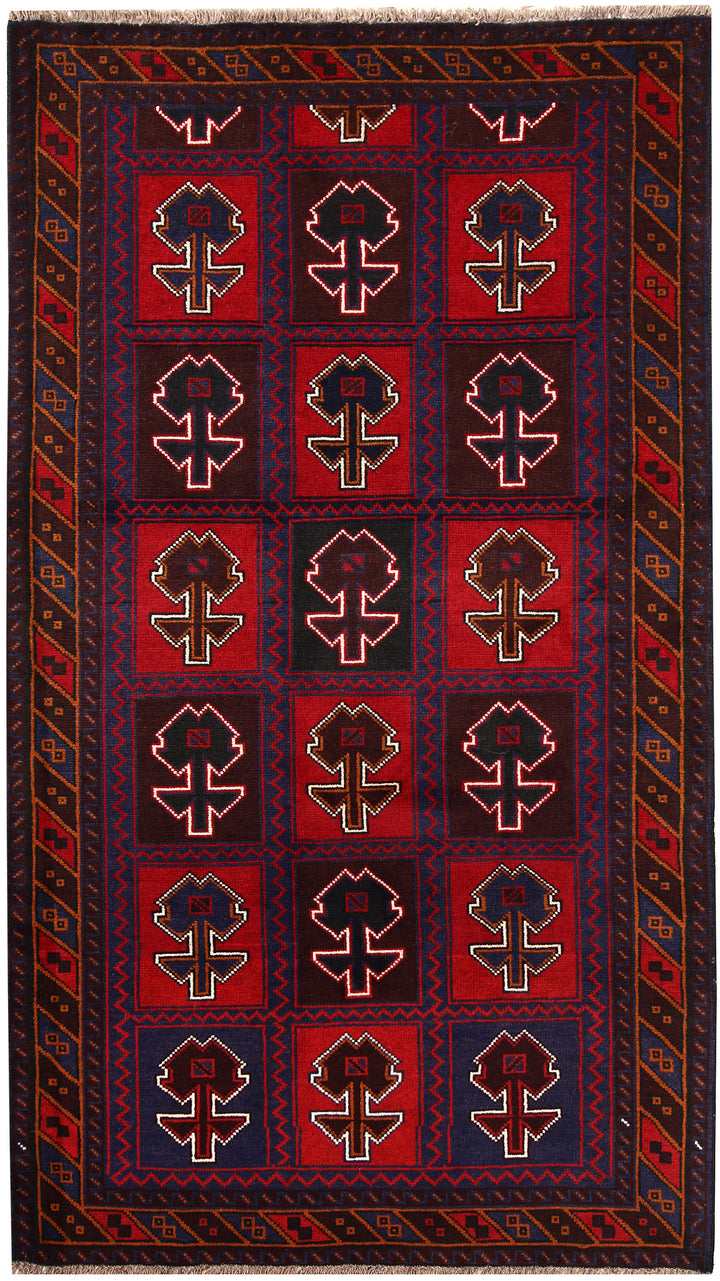 Multi Colored Baluchi 3' 6 x 6' 3 - No. 64341 - ALRUG Rug Store
