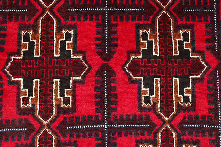 Red Baluchi 3' 8 x 6' 2 - No. 64342 - ALRUG Rug Store
