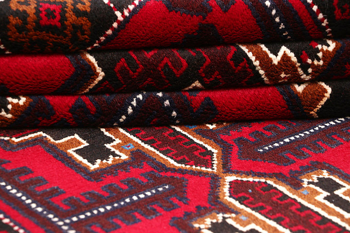 Red Baluchi 3' 8 x 6' 2 - No. 64342 - ALRUG Rug Store