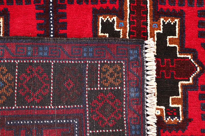 Red Baluchi 3' 8 x 6' 2 - No. 64342 - ALRUG Rug Store