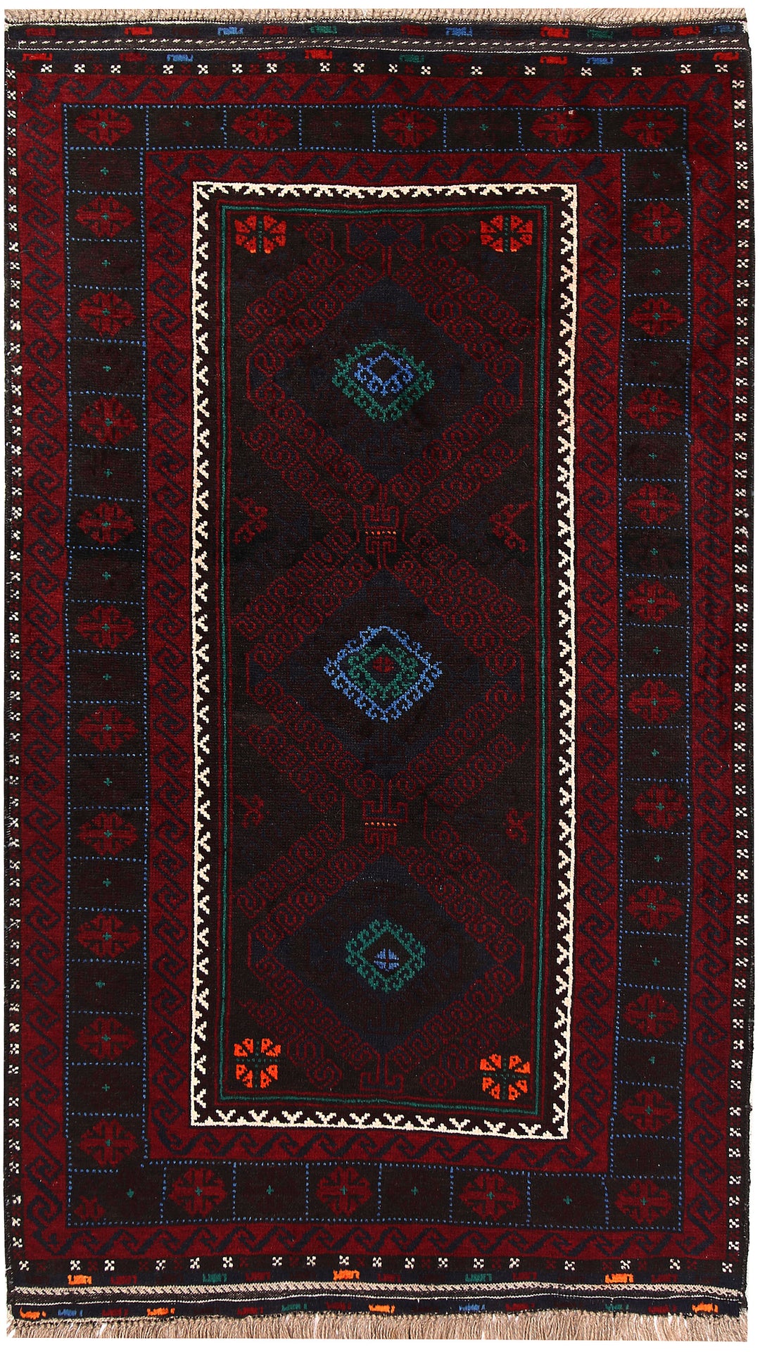 Multi Colored Baluchi 3' 6 x 6' - No. 64343 - ALRUG Rug Store