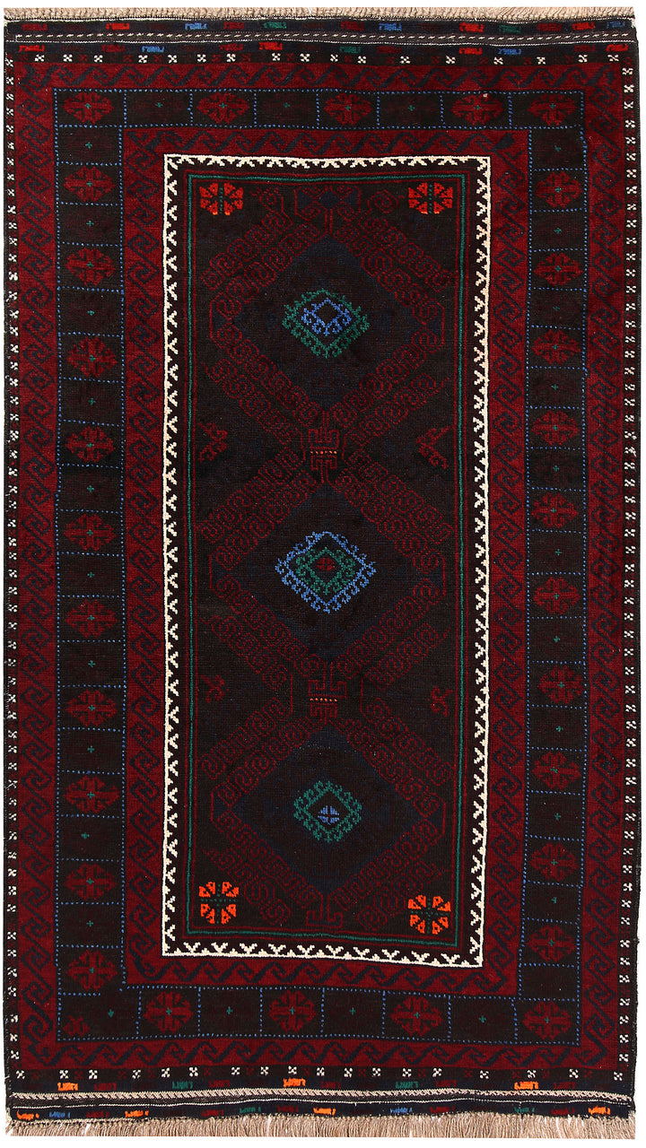 Multi Colored Baluchi 3' 6 x 6' - No. 64343 - ALRUG Rug Store