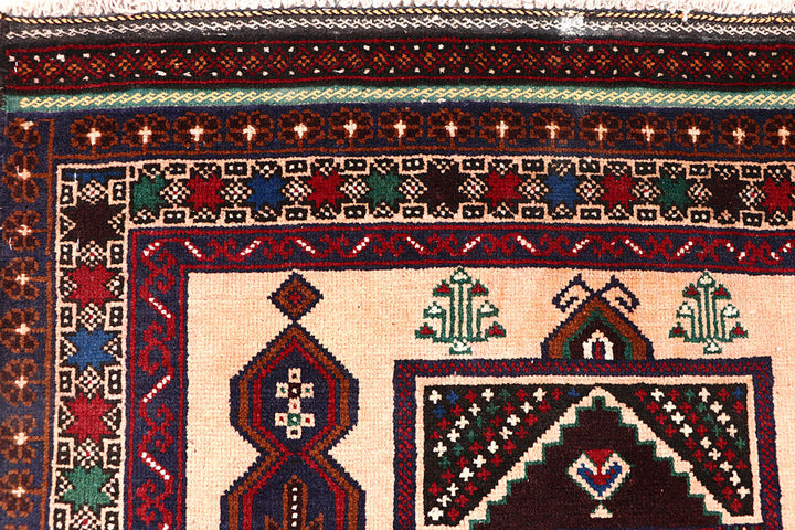 Bisque Baluchi 3' 3 x 6' 7 - No. 64344 - ALRUG Rug Store