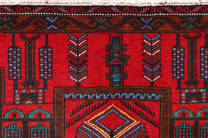 Firebrick Baluchi 3' 9 x 6' 1 - No. 64345 - ALRUG Rug Store