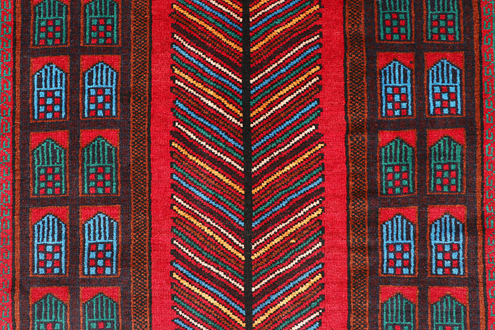 Firebrick Baluchi 3' 9 x 6' 1 - No. 64345 - ALRUG Rug Store