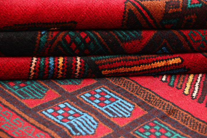 Firebrick Baluchi 3' 9 x 6' 1 - No. 64345 - ALRUG Rug Store